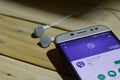 Viber Messenger dev application on Smartphone screen