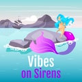 Vibes of sirens social media post mockup