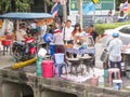 Vibhavadi-Rangsit Road BANGKOK,THAILAND-18 AUGUST 2018: Office workers are buying breakfast in the morning. on, 18 AUGUST 2018, in