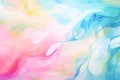 Vibrant abstract art background with swirling pastel hues of pink, blue, green and purple with dreamy feel