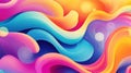 Vibrant abstract art with colorful swirling patterns and playful curves creating dynamic visual effect., ai generative Royalty Free Stock Photo