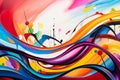 Vibrant Abstract Art Composition