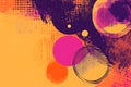Vibrant abstract art full of dynamic circles and bold splashes of color