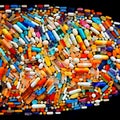 Vibrant Abstract Art: Harmony and Healing with Pills and Medications