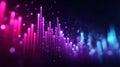 Vibrant abstract artwork featuring glowing lines and dazzling bokeh effects. Royalty Free Stock Photo