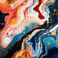 Vibrant Abstract Artwork Featuring Liquid Marble Texture Design Royalty Free Stock Photo