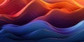 A vibrant abstract background banner featuring flowing blue and orange waves