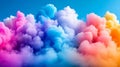 Vibrant Abstract Background with Colorful Fluffy Clouds and Multi-Colored Ink Explosion Design Royalty Free Stock Photo