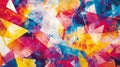 Vibrant Abstract Background with Colorful Triangles Royalty Free Stock Photo