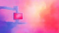 Vibrant Abstract Background with Computer Monitor Displaying Red Color and Soft Texture Royalty Free Stock Photo
