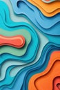 Vibrant abstract background with dynamic wavy shapes. Ideal for graphic design projects