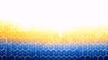 Abstract Hexagonal Grid Background with Blue and Yellow Gradient Royalty Free Stock Photo