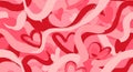 Romantic Abstract Heart and Swirl Pattern Background Royalty Free Stock Photo