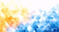 Abstract Geometric Triangle Pattern with Blue and Orange Gradient Royalty Free Stock Photo