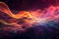 A vibrant abstract background featuring colorful wavy lines creating a dynamic visual effect, Generate a dynamic visualization of Royalty Free Stock Photo