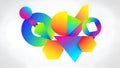 Abstract Geometric Shapes Colorful Gradient Background Design Royalty Free Stock Photo