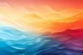 Vibrant abstract background featuring curved lines and a spectrum of rainbow hues, AI-generated. Royalty Free Stock Photo