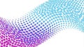 Abstract Halftone Wave Pattern with Gradient Colors on White Background Royalty Free Stock Photo