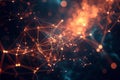 A vibrant abstract background featuring intersecting lines and dots, creating a dynamic visual composition, An image symbolizing Royalty Free Stock Photo