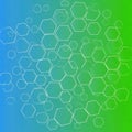 A vibrant abstract background featuring a network of interconnected hexagons. isolated on transparent background Royalty Free Stock Photo