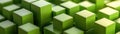 Abstract Background of Green Cubes in 3D Design and Perspective Royalty Free Stock Photo