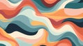 A vibrant abstract background with flowing waves and curves. Generative ai Royalty Free Stock Photo