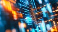 Colorful software abstract background featuring binary code and glowing data patterns in a tech-inspired design Royalty Free Stock Photo