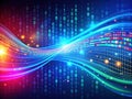 Vibrant Abstract Binary Code Background A Colorful Visual Representation of Digital Data Flow for Technology Concepts Royalty Free Stock Photo