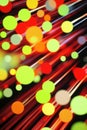 Vibrant Abstract Bokeh Lights in Motion - Dynamic Colorful Background