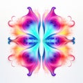 Vibrant Abstract Butterfly Design With Hypnotic Symmetry And Neon Colors Royalty Free Stock Photo