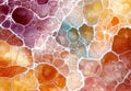 Vibrant abstract cellular pattern