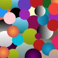 Vibrant Abstract Circles Pattern with Multicolor Geometric Shapes Royalty Free Stock Photo