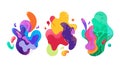 Vibrant abstract colorful blobs, representing dynamic organic design art , vector design Generative AI Royalty Free Stock Photo