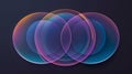 Vibrant Abstract Colorful Circles on Dark Background Royalty Free Stock Photo