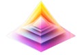 Vibrant abstract colorful pyramid layers in modern artistic style