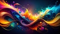 Vibrant Abstract Colorful Swirls and Light Effects Artwork Royalty Free Stock Photo
