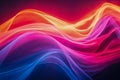 Vibrant Abstract Colorful Waves Background with Smooth Silk Fabric Texture in Blue, Pink, and Orange Royalty Free Stock Photo