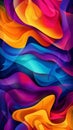 Vibrant Abstract Colorful Waves - Dynamic Multicolored Background