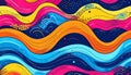Vibrant Abstract Colorful Wavy Pattern for Artistic Design Royalty Free Stock Photo