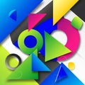 Vibrant abstract composition featuring overlapping geometric Royalty Free Stock Photo