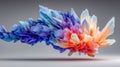 Vibrant Abstract Crystal Formation with Dynamic Colors and Textu Royalty Free Stock Photo