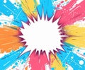 Colorful Abstract Comic Background Template With Burst Effects Royalty Free Stock Photo