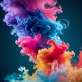 Vibrant Abstract Art with Vertical Swirling Smoke Royalty Free Stock Photo