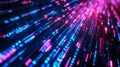 Vibrant abstract digital background showcasing colorful binary data streams in motion, creating dynamic visual experience