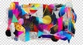 Vibrant Abstract Digital Collage Art Royalty Free Stock Photo