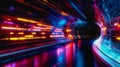 Vibrant Abstract Digital Composition in Motion