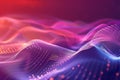 Vibrant abstract digital waves with dynamic flow. Neural network AI generated Royalty Free Stock Photo