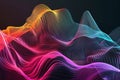 Vibrant abstract digital waves with dynamic flow. Neural network AI generated Royalty Free Stock Photo