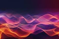 Vibrant abstract digital waves with dynamic flow. Neural network AI generated Royalty Free Stock Photo