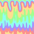Vibrant abstract dripping paint background with pastel rainbow colors. Royalty Free Stock Photo